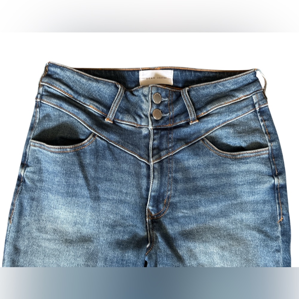 Dear John Yoke Front High Rise Stretch Ankle Jeans, Size 27, Everyday Classic - Picture 2 of 7